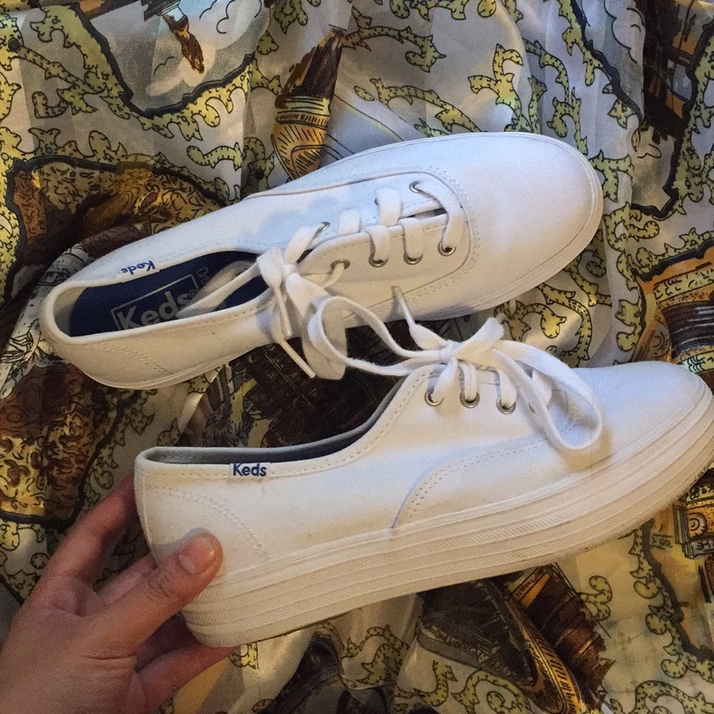 Bright white Keds